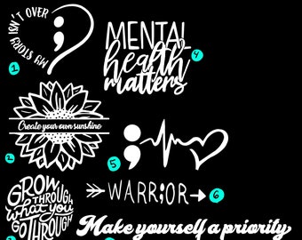 Mental Health Awareness- Self Care - Variety Vinyl Decals - Etsy