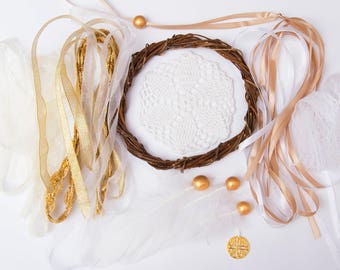 DIY kit Dreamcatcher Do it yourself dream catchers Crafts kids room decoration gift idea Girls Kids Craft set Boho Own unique home decor