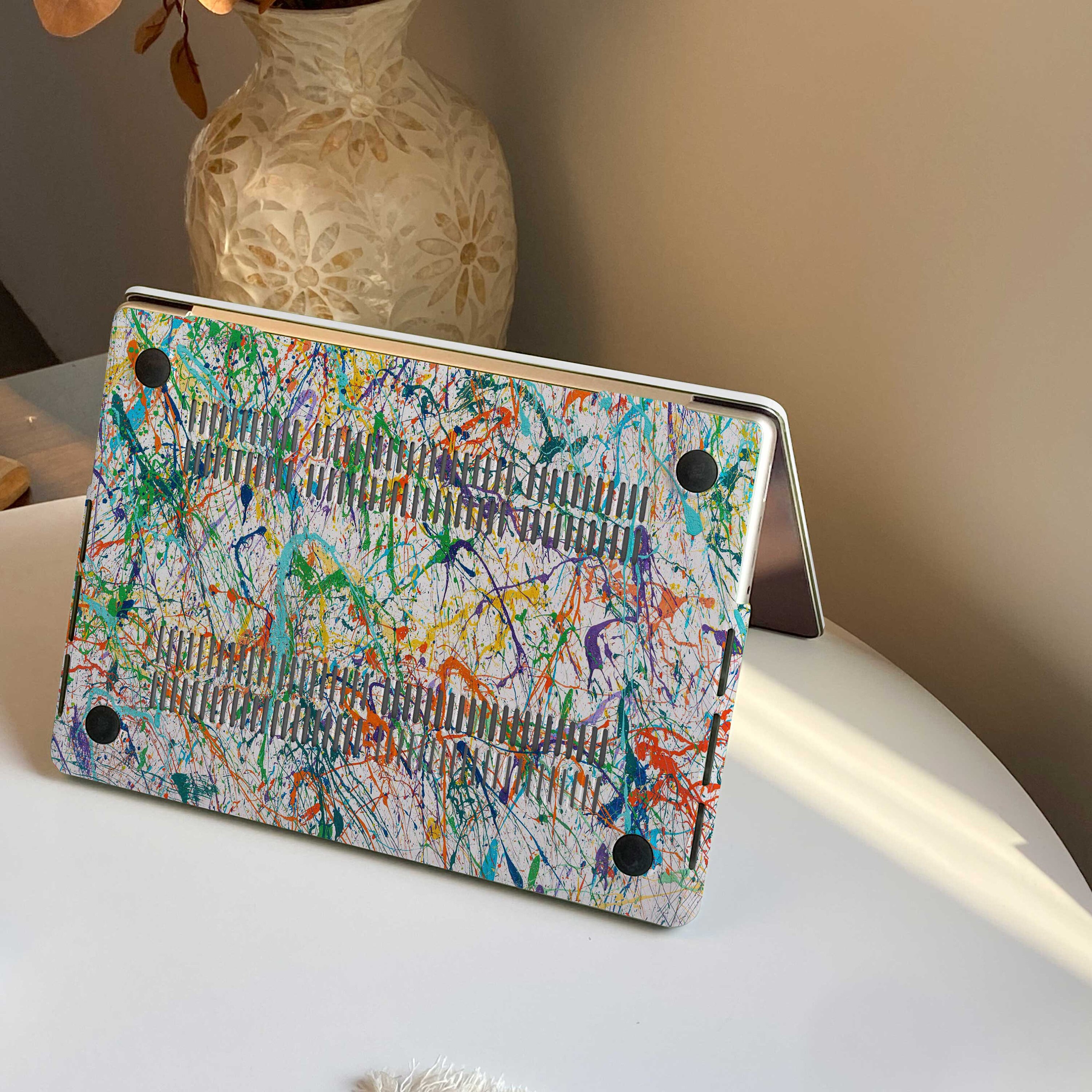 たか スプラッターペイントデザイン MacBook本体 手作りのMacBookケース：抽象的なペイントスプラッターデザイン - Etsy