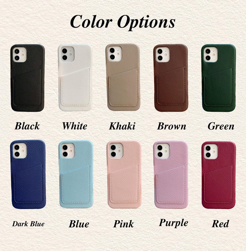 Personalised Vegan Leather Phone 17 Case , Custom iPhone Case 17 Pro Max 16 15 14 13, Phone Cases with Initial, Embossed Monogram on Leather image 15