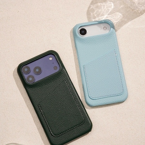 Personalised Vegan Leather Phone 17 Case , Custom iPhone Case 17 Pro Max 16 15 14 13, Phone Cases with Initial, Embossed Monogram on Leather image 10
