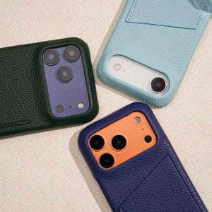 Personalised Vegan Leather Phone 17 Case , Custom iPhone Case 17 Pro Max 16 15 14 13, Phone Cases with Initial, Embossed Monogram on Leather image 13