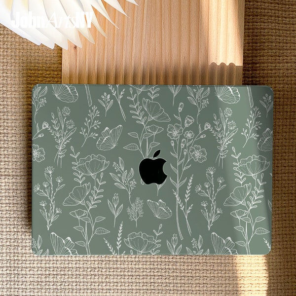 Housse rigide Artistic Leaf pour MacBook Air 13 MacBook Pro 13 14 16 15 Air 13 MacBook Air 12 pouces 13 M2 M3 pouces Housse pour ordinateur portable