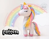 PATTERN Lucy the Unicorn. PDF crochet unicorn pattern, cute crochet unicorn, Amigurumi Unicorn