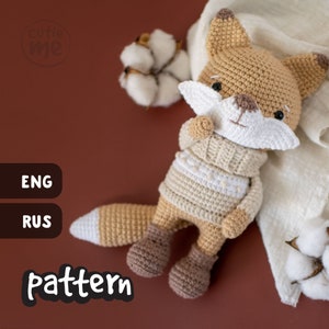 PATTERN Fox Wook. PDF amigurumi crochet Fox toy pattern