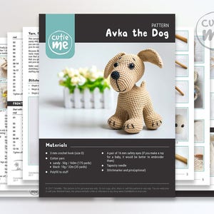 Amigurumi little dog crochet toy pattern