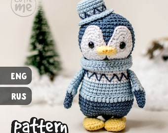 PATTERN Joe the Penguin. Crochet Pattern Penguin PDF Pattern Holiday Crochet Pattern Christmas Winter Toy Pattern Amigurumi Instant Download