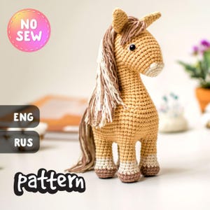 PATTERN Betty the Horse. No Sew PDF amigurumi crochet Horse pattern