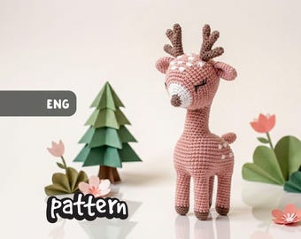 PATTERN. Crochet Deer Amigurumi Tutorial: Alice the Deer (PDF)