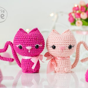 PATTERN Valentine's Kitten. PDF amigurumi crochet Cat toy pattern image 2