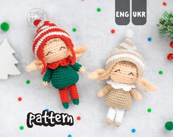 PATTERN. Crochet Christmas Elf Pattern: Amigurumi Gnome Toy (PDF)