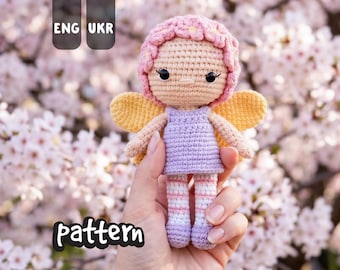 Flower Fairy CROCHET PATTERN | Fleur Amigurumi Doll PDF — English & Ukrainian