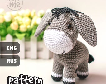 PATTERN The little donkey Danny. PDF amigurumi crochet Donkey pattern