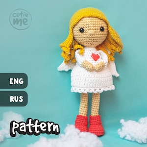 PATTERN: Little Angel. Christmas Angel. Amigurumi crochet doll pattern. PDF