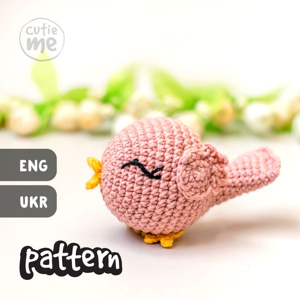 PATTERN Little Bird. PDF amigurumi crochet Bird toy pattern