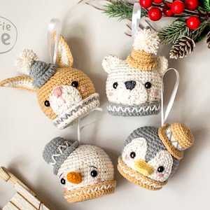 PATTERN Christmas Balls Set. PDF crochet Christmas ornaments pattern, cute Christmas Tree Decorations, Amigurumi Christmas Baubles pattern image 3