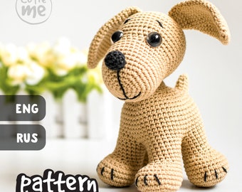 PATTERN The little dog Avka. PDF crochet dog pattern, puppy pattern