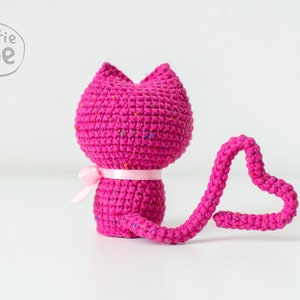 PATTERN Valentine's Kitten. PDF amigurumi crochet Cat toy pattern image 3