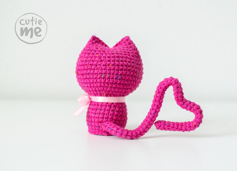 PATTERN Valentine's Kitten. PDF amigurumi crochet Cat toy pattern image 3