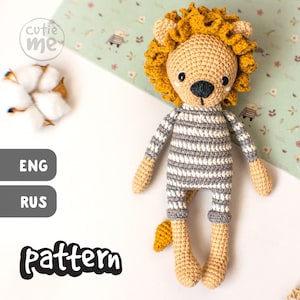 PATTERN Lion Timosha. PDF crochet lion pattern, cute crochet little lion, Amigurumi Lion