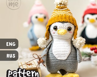 PATTERN. Frosty the Penguin Crochet Pattern: Holiday Amigurumi (PDF)