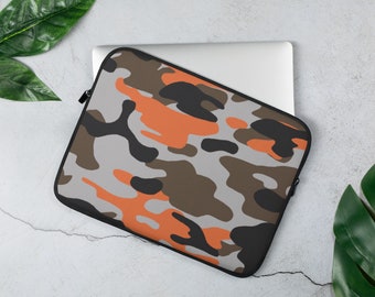 Camouflage-laptophoes: neopreen beschermhoes