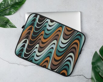 Funda para portátil con espirales de colores: funda protectora de neopreno