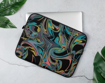 Funda para portátil de mármol colorido: funda de neopreno resistente al agua