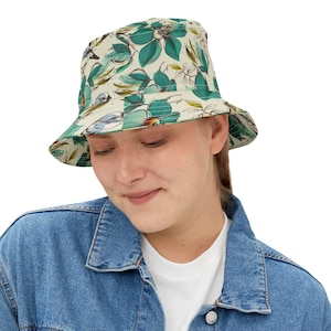 Floral Bucket Hat, Stylish Summer Accessory, Beach Hat, Garden Party Headwear, Gift for Nature Lovers, Boho Chic