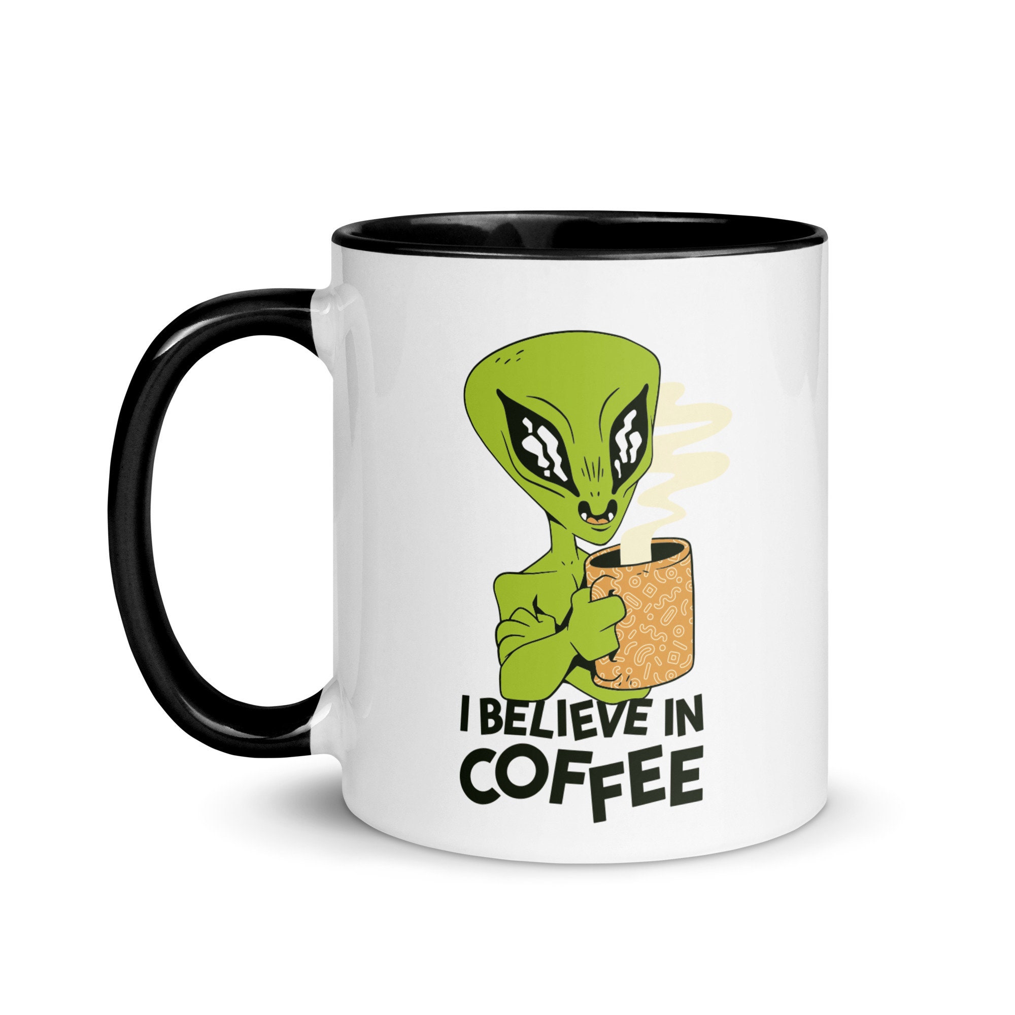 Alien Coffee Mug With Color Inside: Fun Tea Mug - Etsy