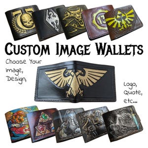 Carteira personalizada para homens com relevo de imagem personalizado, presentes de aniversário personalizados para ele, carteira pintada e trabalhada, presentes para jogadores