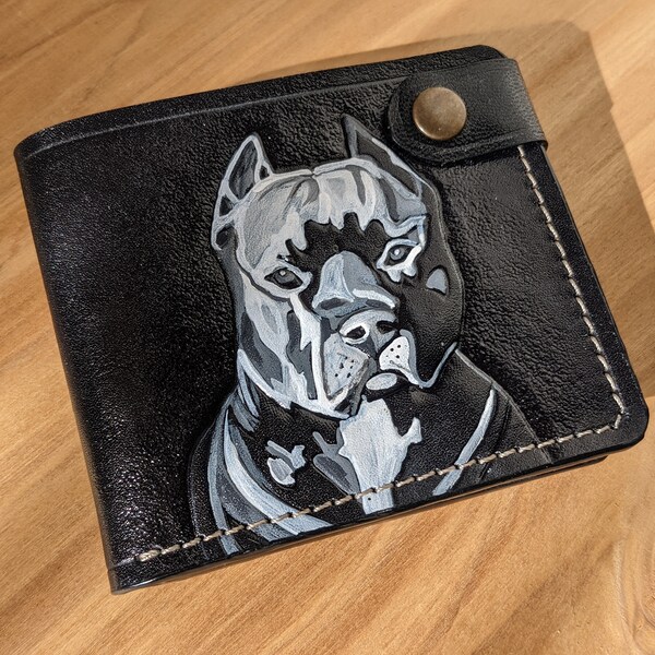 Carved Dog Wallet Etsy