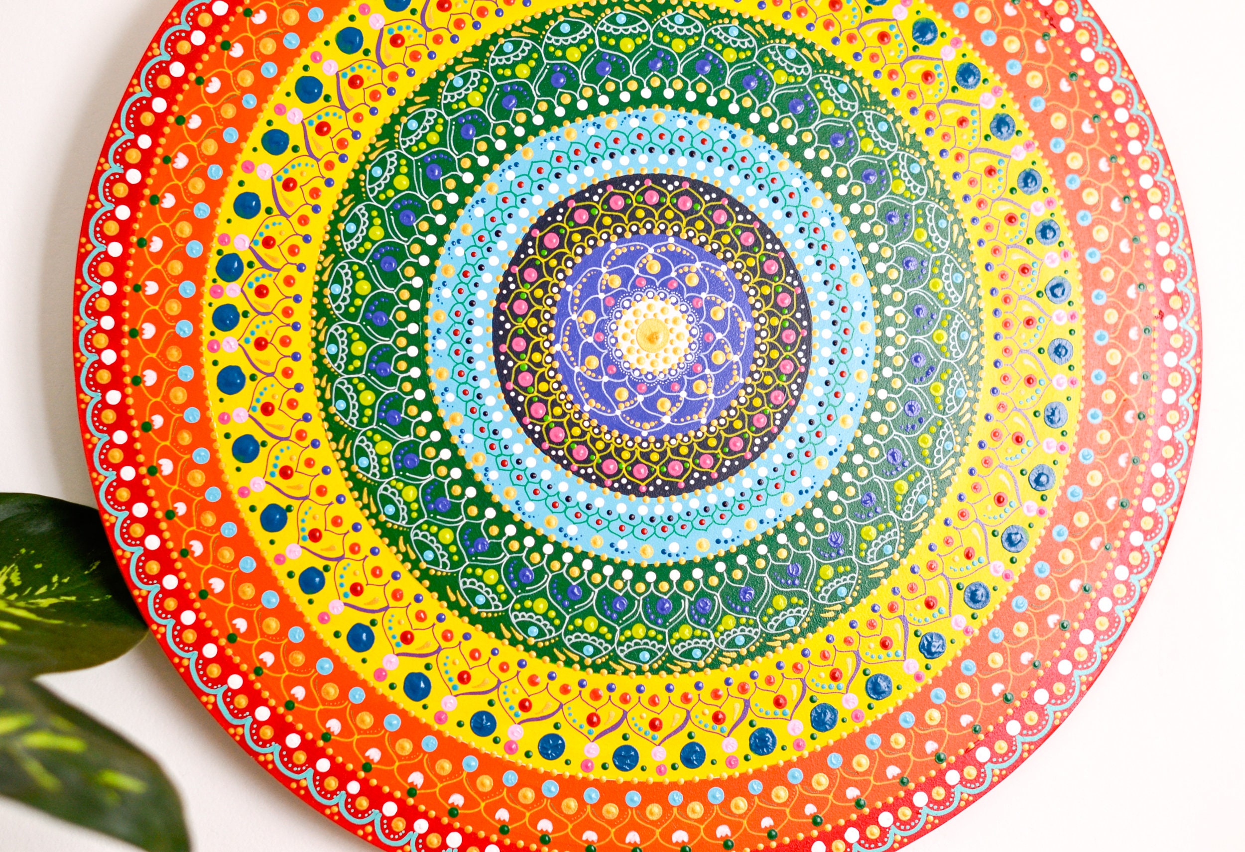 Mandala wall art. Original hand painted 20. Wall Decor. | Etsy