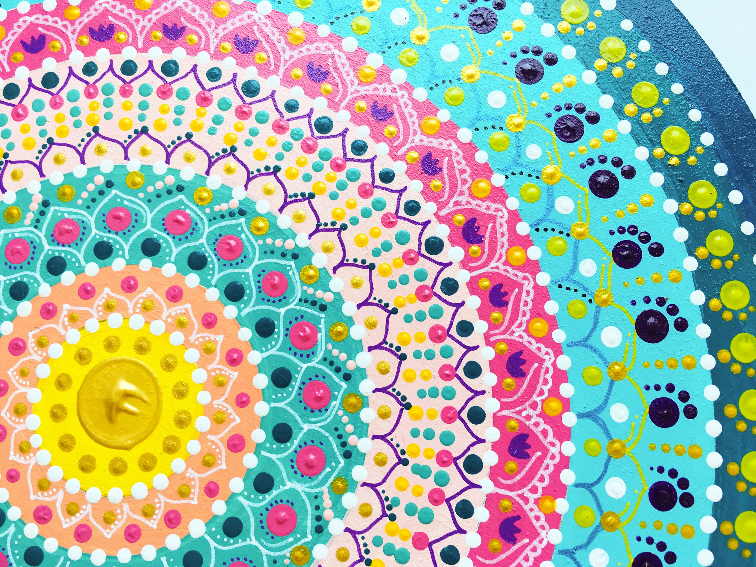 Mandala wall art. Original hand painted. Wall Decor. Mandala Etsy