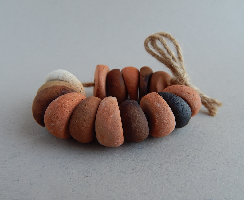 bracelet of beads A set of ceramic beads a handmade ornament set for needlework a necklace a gift for her