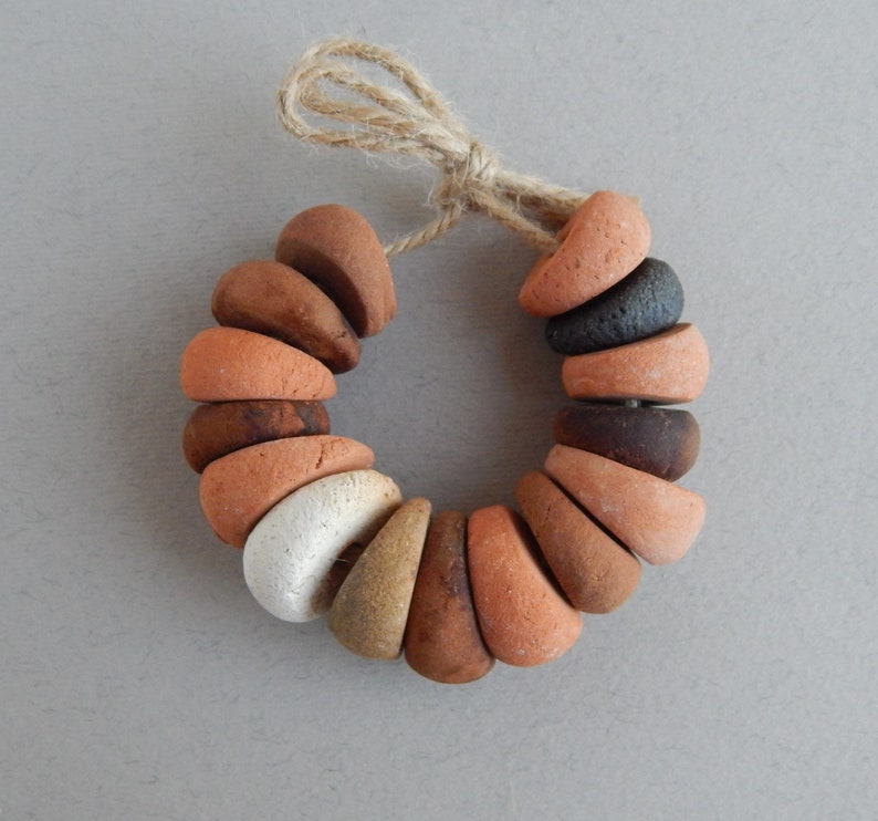 bracelet of beads A set of ceramic beads a handmade ornament set for needlework a necklace a gift for her