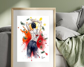 Emcee from Cabaret print, colorful wall art, art, illustration, living room print, musical, Broadway, Sally Bowles, theater, West end, art