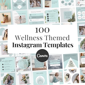 Wellness Social Media Post Templates, Lifestyle Instagram Posts, Wellness Blogger, Wellness Infographics, Health, Life, Canva Templates