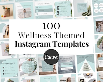 Wellness Social Media Post Templates, Lifestyle Instagram Posts, Wellness Blogger, Wellness Infographics, Health, Life, Canva Templates