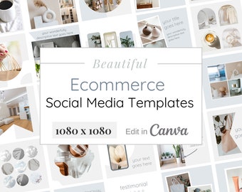 25 Ecommerce Social Media Template, Retail Instagram Template, Product Instagram Template, Clothing Store Instagram Post, Minimalist