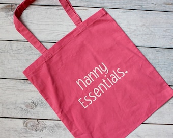 Nanny Essentials, Nanny Tote, Nanny Bag, Nanny Tote Bag, Nanny, Grandma Gift, Diaper Bag, Tote Bag, Nanny Babysitter Gift, Mary Poppins Tote