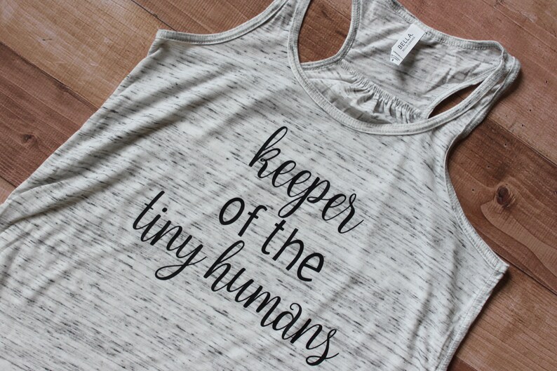 Teacher Tank Top Nanny Summer Tank Summer Tank Mom Tank White Marble Tank Funny Nanny Shirt Keeper of the Tiny Humans Tank Under 30