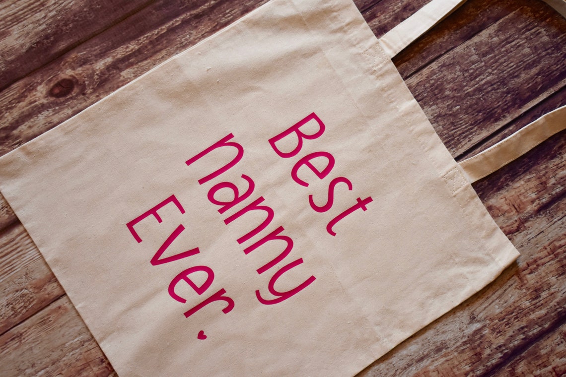 Best Nanny Ever Nanny Tote Nanny Bag Nanny Tote Bag Nanny Etsy