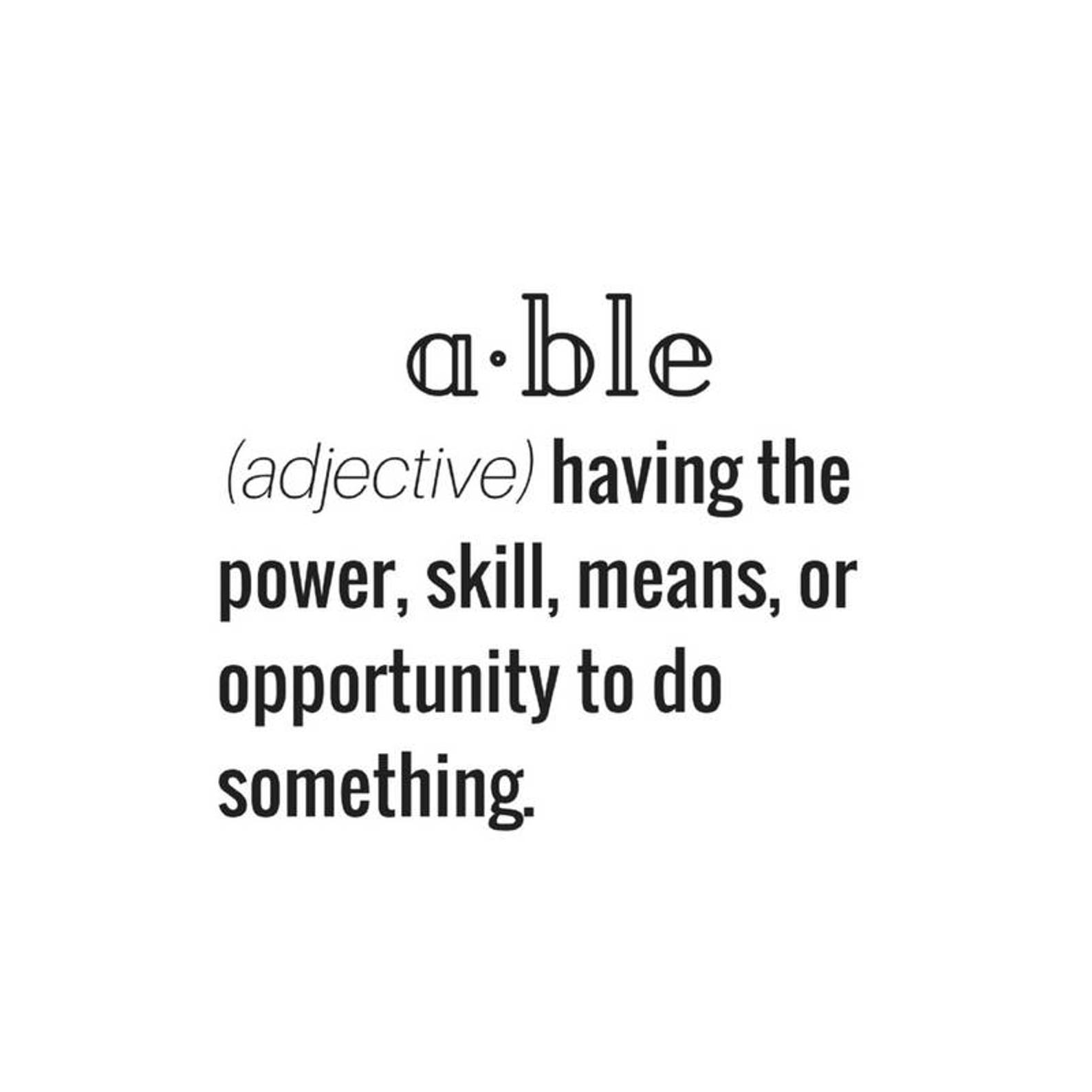 Able Word and Definition Downloadable Print For Home Etsy Able Word and Definition Downloadable Print For Home Etsy