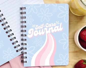 Cuadernos en espiral / Diario de tapa blanda / Mensaje inspirador / Diario de autocuidado