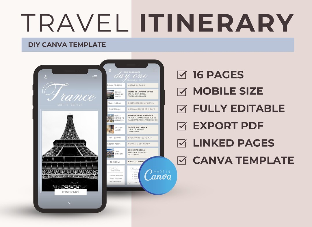 Mobile Travel Itinerary Travel Schedule Traveling Guide Travel ...