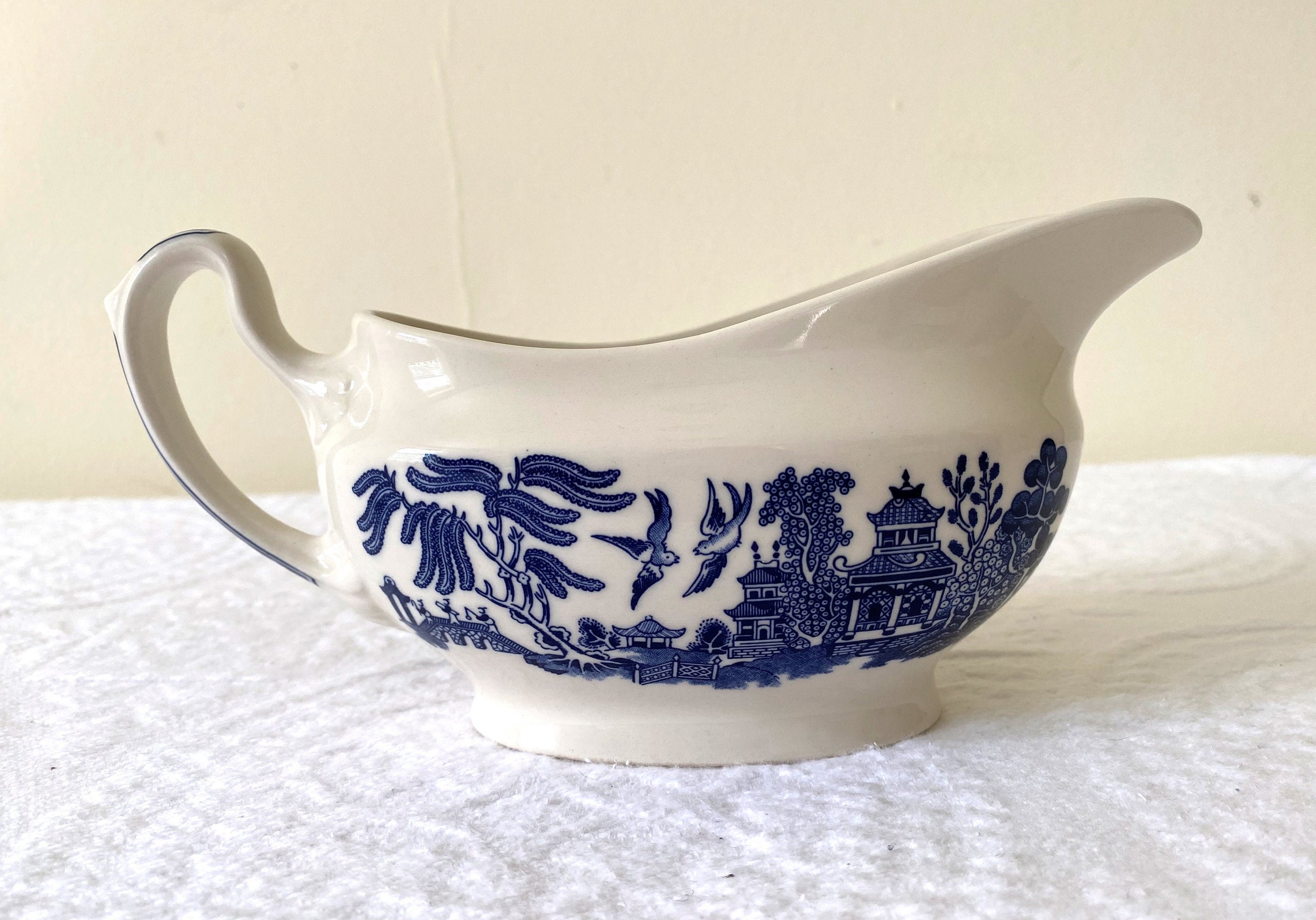 Churchill China Blue Willow Gravy Boat