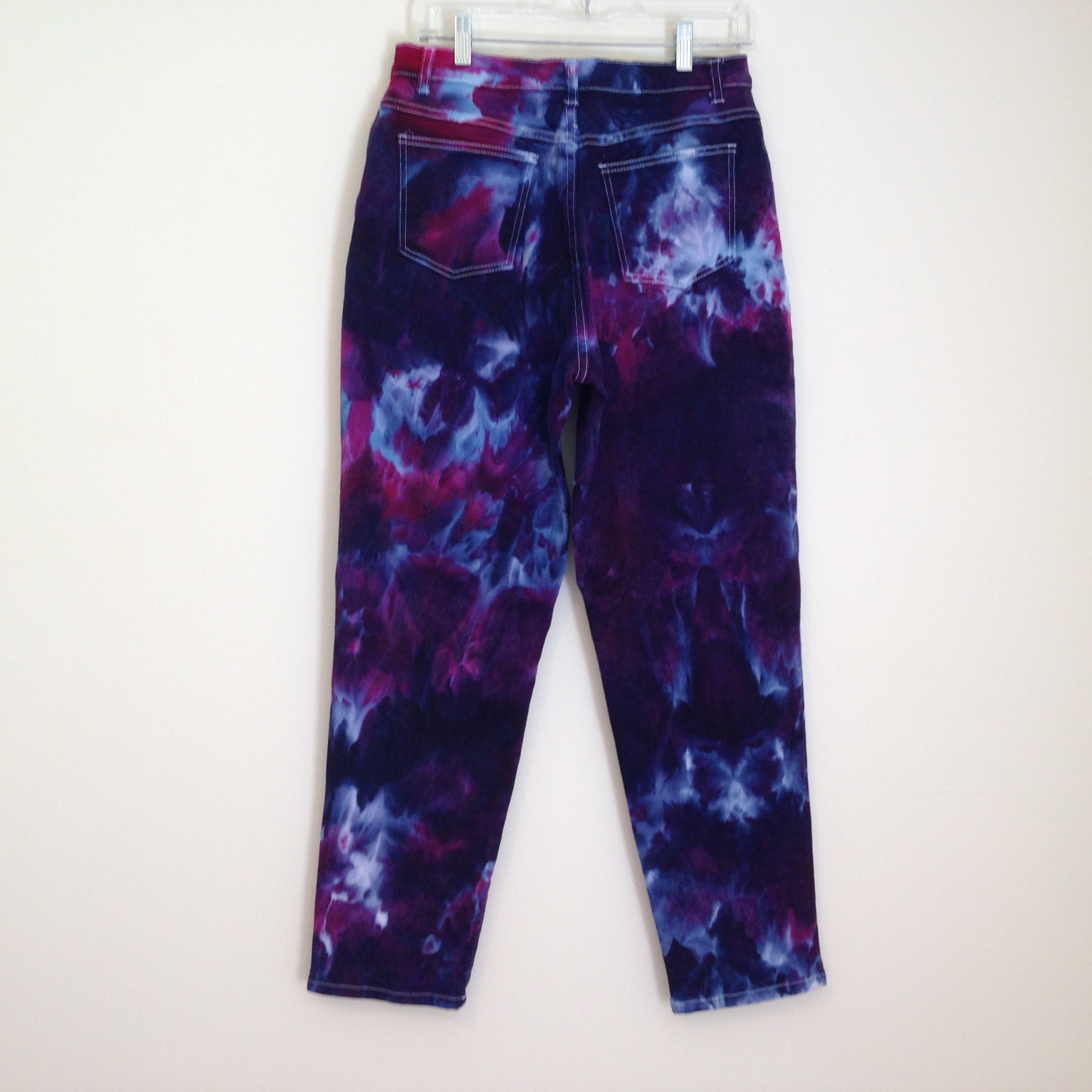 Purple tie dye jeans 2025