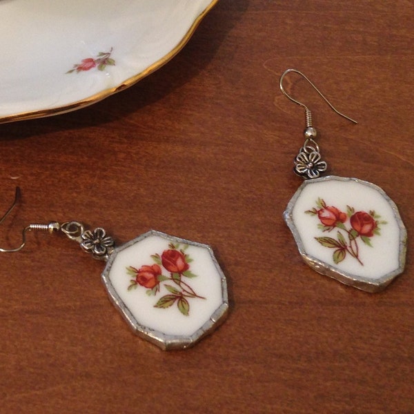 Broken China Earrings Etsy