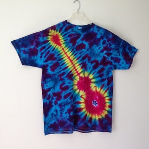 Tie Dye Guitar Tee Shirt one of a kind hand dyed rock concert left handed air guitar T-Shirt size XL